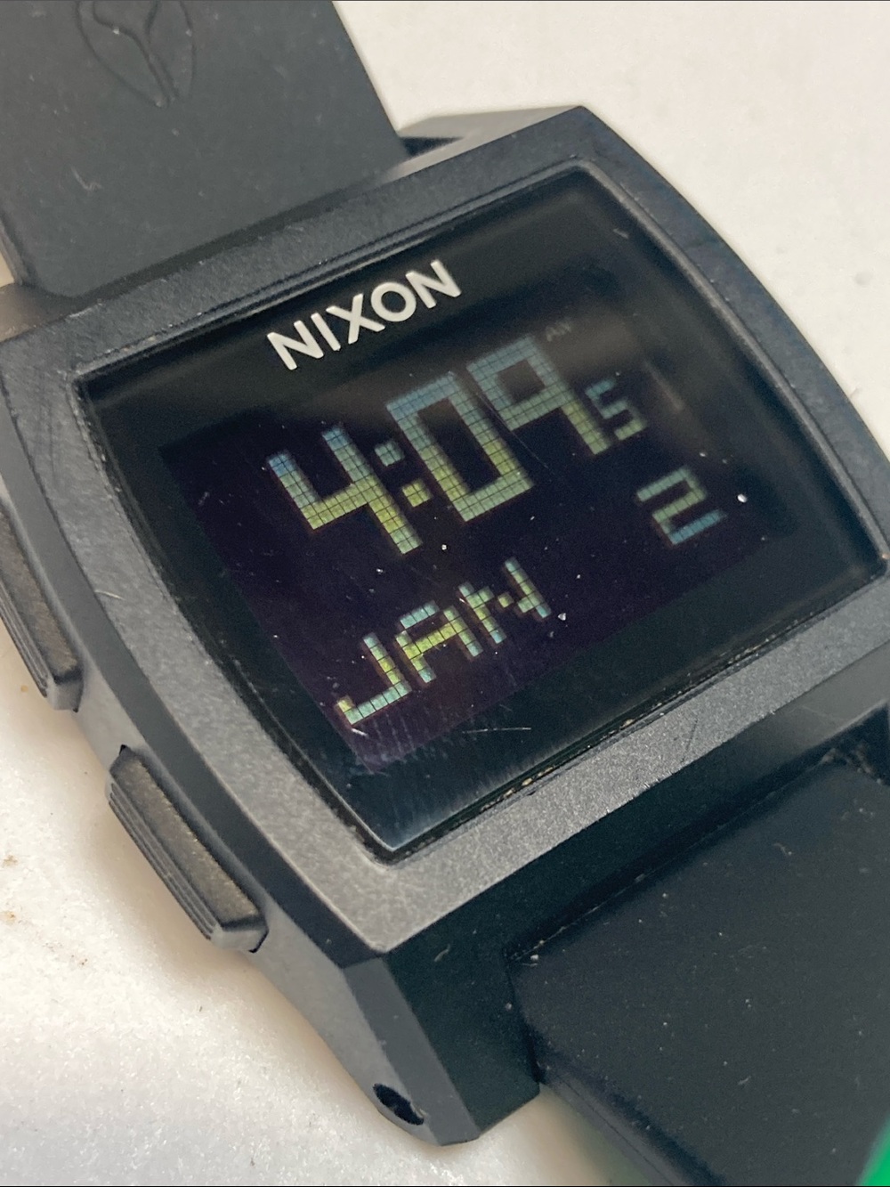 Nixon Base Tide, Rasta red green yellow color way, rare, new battery, Digital - Picture 12 of 16